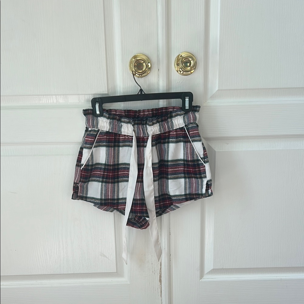 Abercrombie & Fitch Red Plaid Sleep Shorts